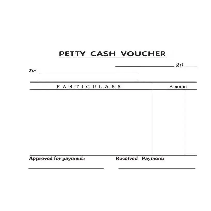 BUSINESS FORM RECIEPT- PETTY CASH VOUCHER