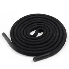 BLACK POLYESTER COTTON ROUND DRAWSTRING CORD 5MM-1KG 