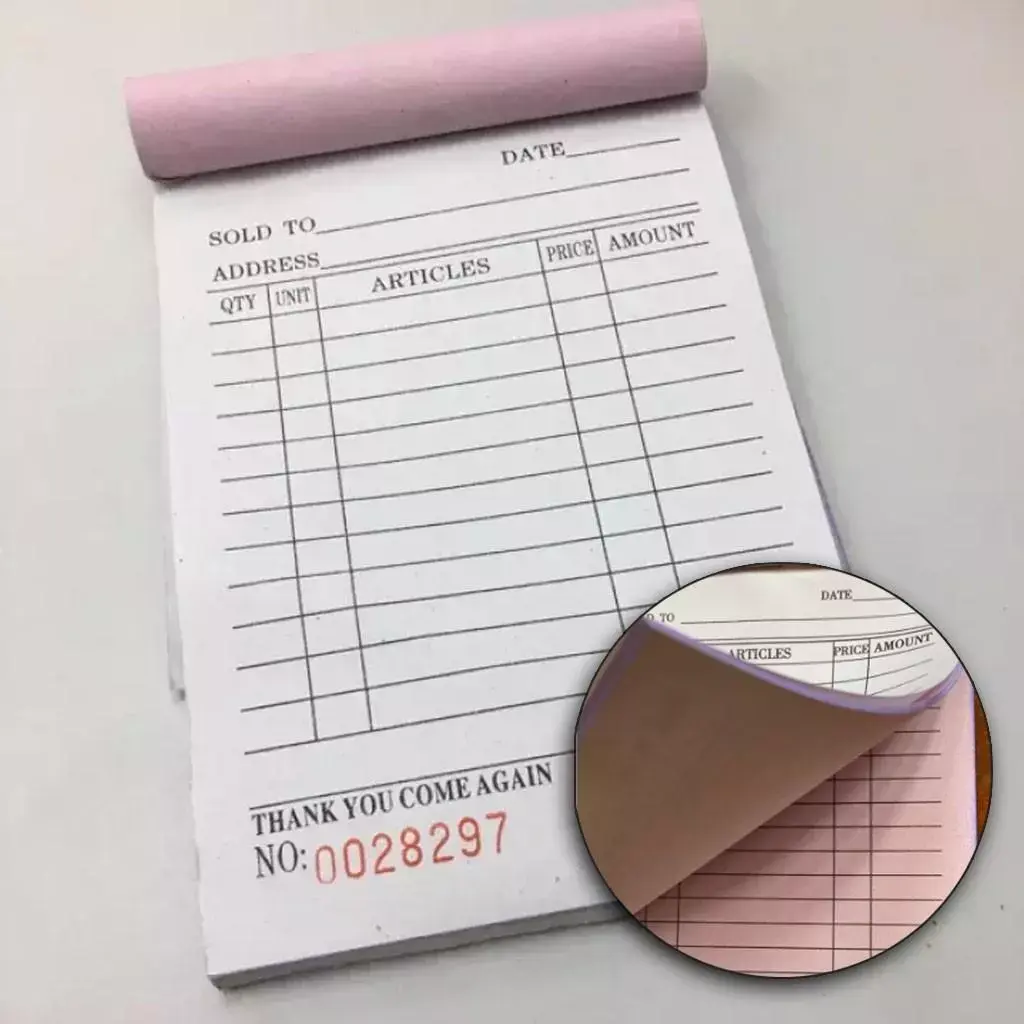 CARBONIZED CARBONLESS RECEIPT - DUPLICATE - BIG 