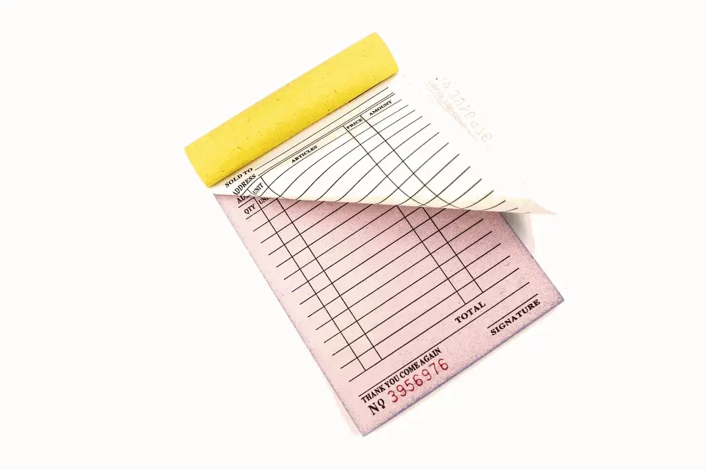 CARBONIZED CARBONLESS RECEIPT - DUPLICATE - SMALL 