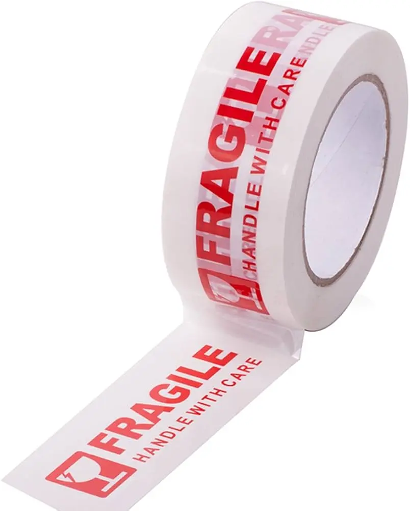 PACKAGING TAPE - FRAGILE WHITE - 2X100 