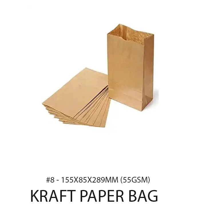 PAPER BAG WITHOUT HANDLE #8 