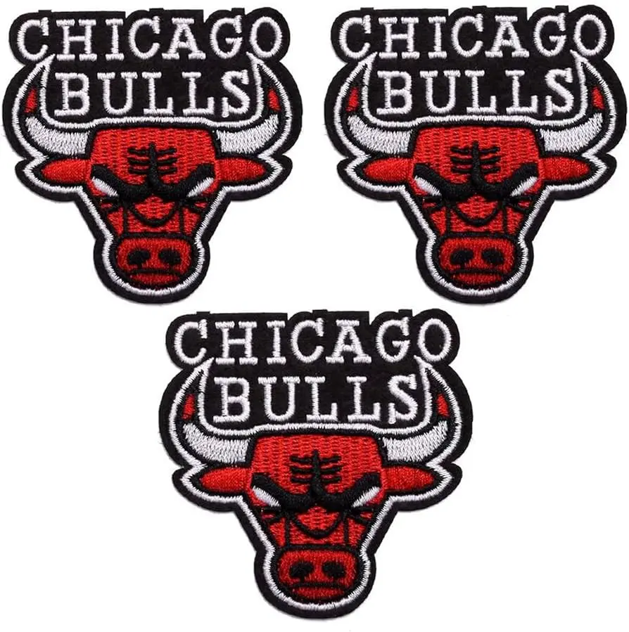 SEWING SUPPLIES:IRON ON EMBROIDERED NBA PATCH - BULLS 