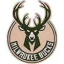 SEWING SUPPLIES:IRON ON EMBROIDERED NBA PATCH- BUCKS 