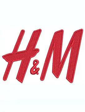 SEWING SUPPLIES:SEW ON EMBROIDERED LOGO PATCH - HM  RED 