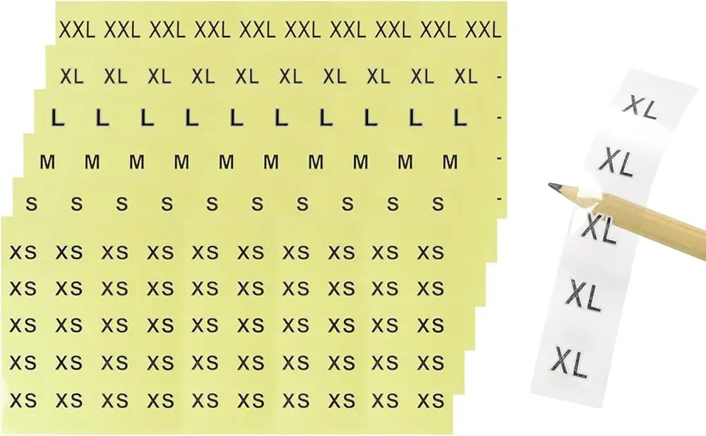 STICKER:TRANSPARENT CLOTHING LABEL STICKER- 3XL 