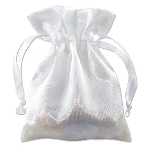 MEDIUM SATIN DRAWSTRING POUCH