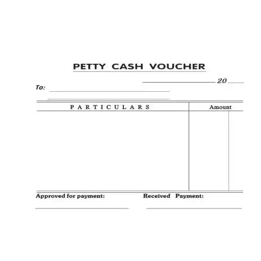 BUSINESS FORM RECIEPT- PETTY CASH VOUCHER