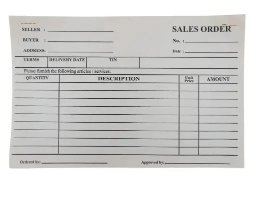 BUSINESS FORM RECIEPT- PURCHASE ORDER