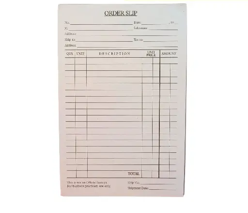 BUSINESS FORM RECIEPT- SALES ORDER SLIP- BIG