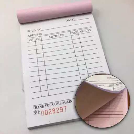 CARBONIZED CARBONLESS RECEIPT - DUPLICATE - BIG 