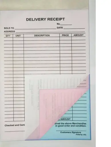 CARBONIZED CARBONLESS RECEIPT - TRIPLICATE- BIG 