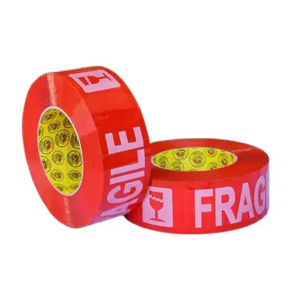 PACKAGING TAPE - FRAGILE RED - 2X100 