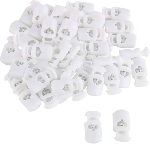 SEWING SUPPLIES:FLAT TOGGLE STOPPER CORD LOCKS END- 6MM